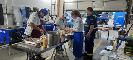 Kochen in der Halle